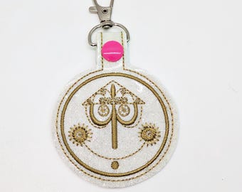 Disney World Disneyland It's A Small World Inspired Keychain Backpack Purse Charm Embroidered