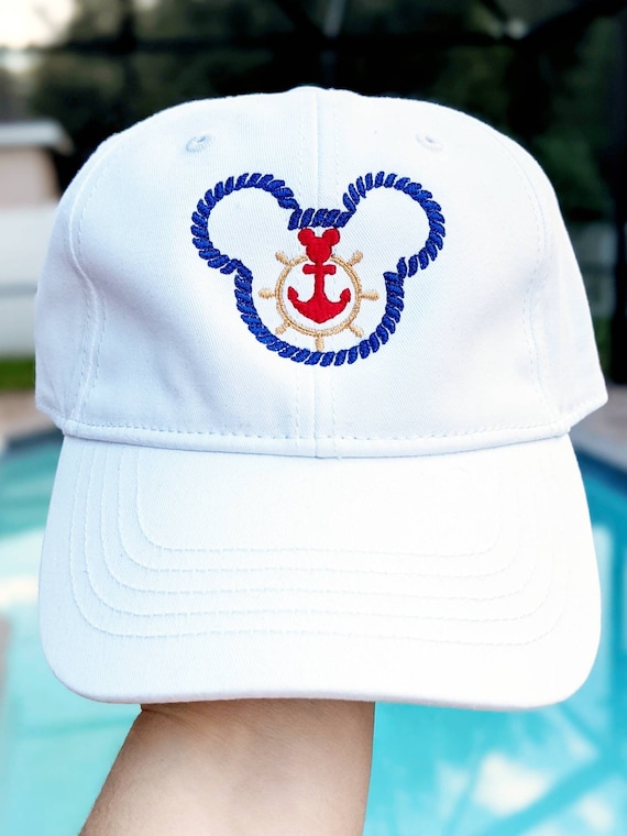 Disney Cruise Line DCL Mickey Anchor Inspired Embroidered Hat Multiple  Colors Available 