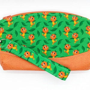 Cartera de mano con diseño de pájaro naranja inspirado en Disney World con correa desmontable