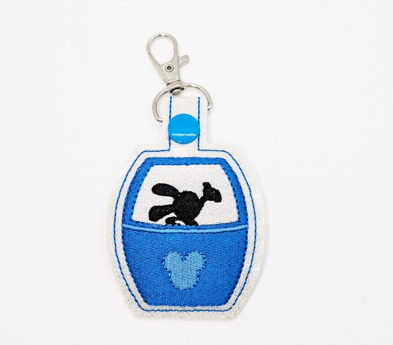 Disney Oswald Rabbit Inspired Keychain Backpack Purse Charm Embroidered