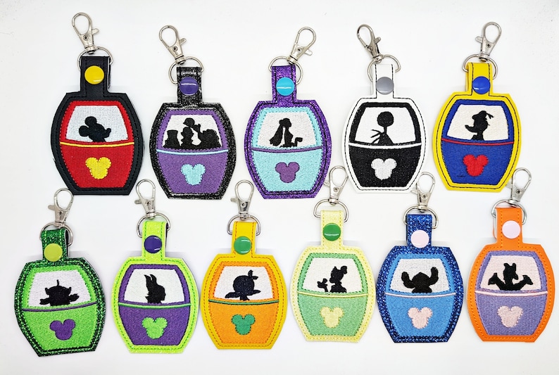 Disney Oswald Rabbit Inspired Keychain Backpack Purse Charm Embroidered