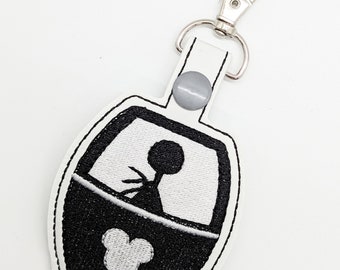 Disney Jack Skellington Skyliner Inspired Keychain Purse Charm