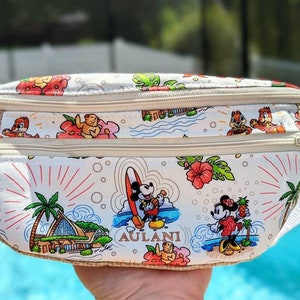 Disney Aulani Dooney Inspired Double Zipper Fanny Pack Bum Bag Handmade