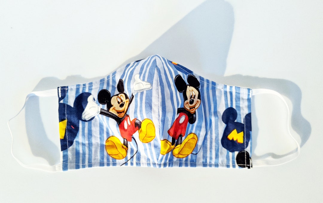 Blue Mouse Mask Disney Blue Stripe Mickey Mouse Inspired Fabric Face Mask - Etsy