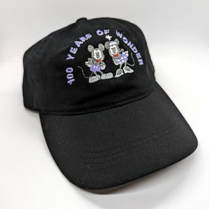 Disneyland Disney World 100 Anniversary Mickey Minnie Inspired Embroidered Hat Multiple Colors Available