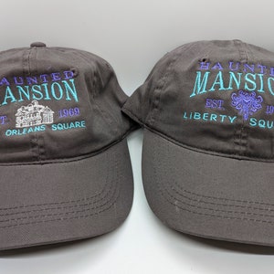 Disney World or Disneyland Haunted Mansion Embroidered Hat Multiple Colors Available Customizable