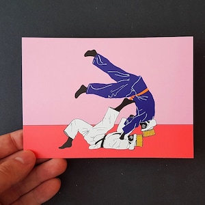 Persépolis - Judô, cartão postal, impressão artística, A6