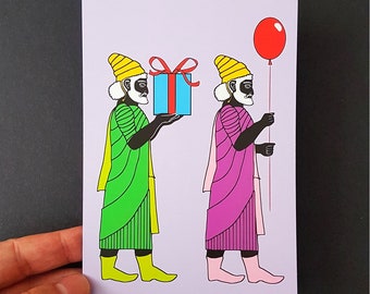 Persepolis - Happy Birthday, Postcard, Art Print, A6