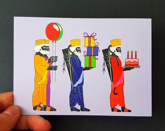 Persepolis - Birthday Parade, Postcard, Art Print, A6