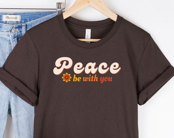 Peace be with you, Retro Peace T-shirt, Vintage Peace Shirt, Short-sleeve unisex t-shirt from Wear Your Character