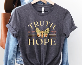 Truth Hope Butterfly T-Shirt: Christian Faith Unisex Tee