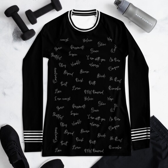 Women's Rash Guard, Long Sleeve, UPF 38-40, Athletic Shirt from Wear Your Character