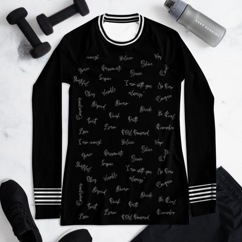 Women's Rash Guard, Long Sleeve, UPF 38-40, Athletic Shirt from Wear Your Character image 1