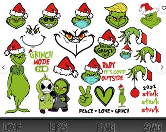 Girl Grinch Svg Etsy