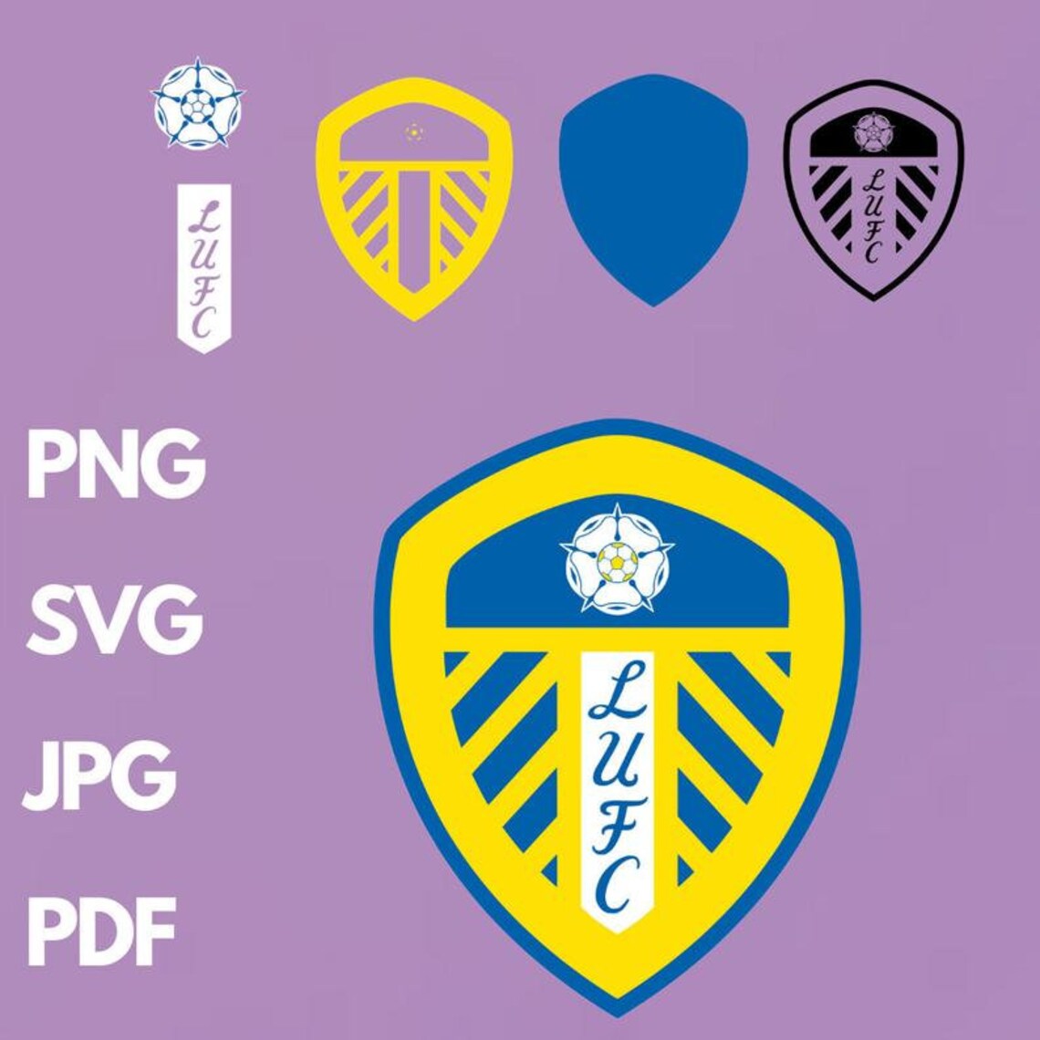 Leeds United Football Club Leeds United logo SVG/PNG/Jpg/PDF Etsy