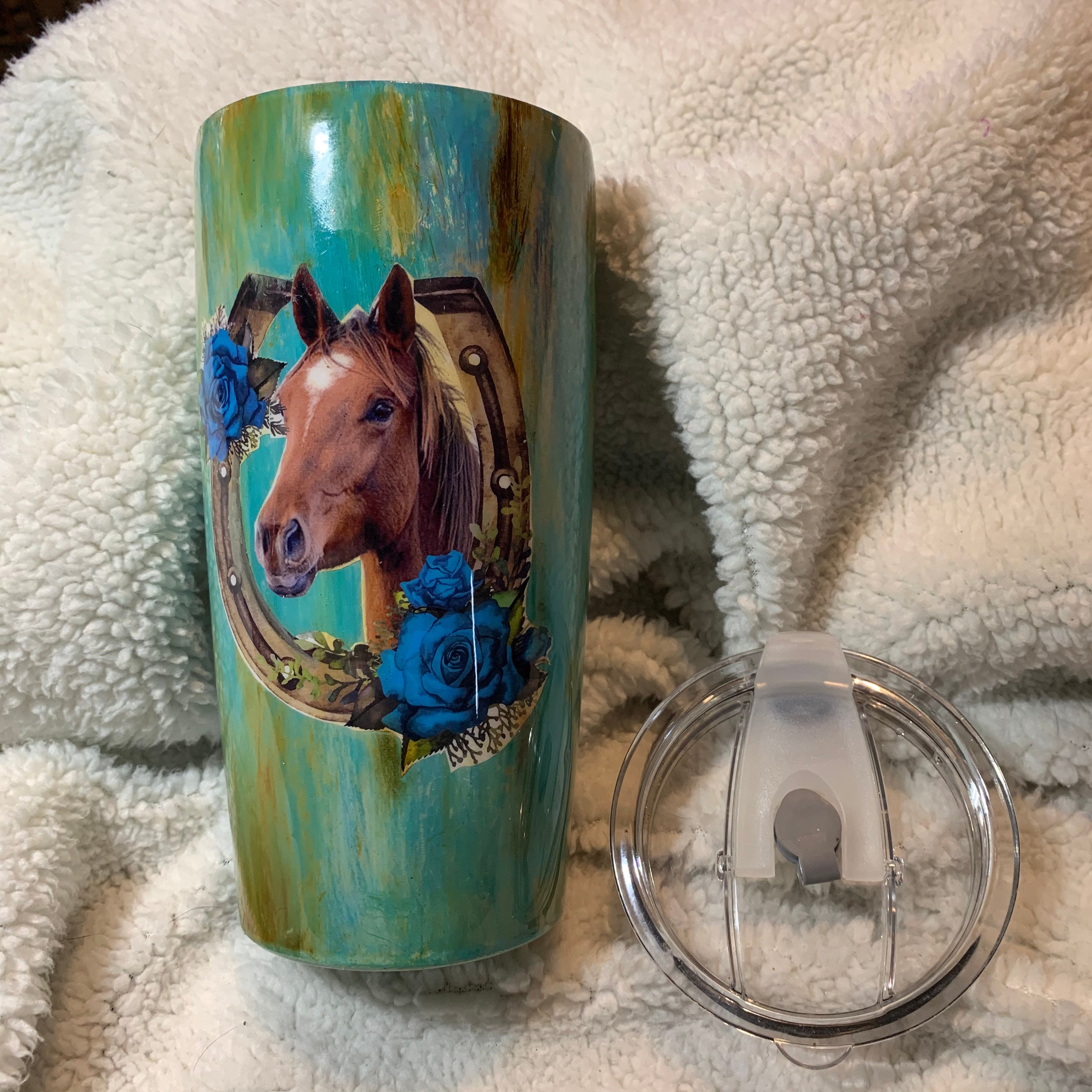 Horse tumbler custom tumbler stainless steel tumbler Etsy