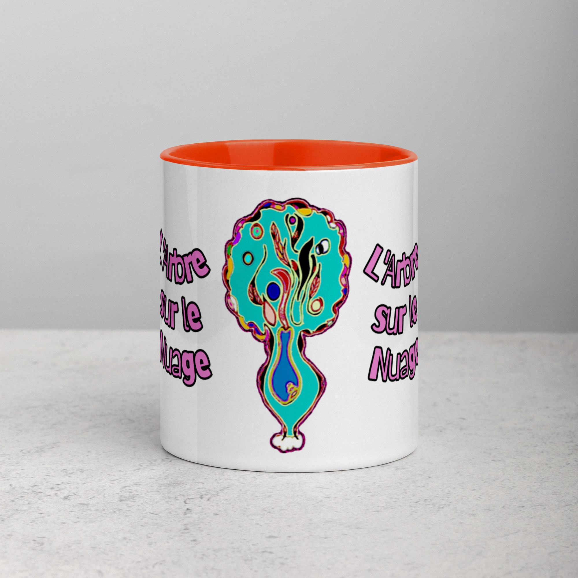 Mug Céramique à Intérieur Coloré Orange