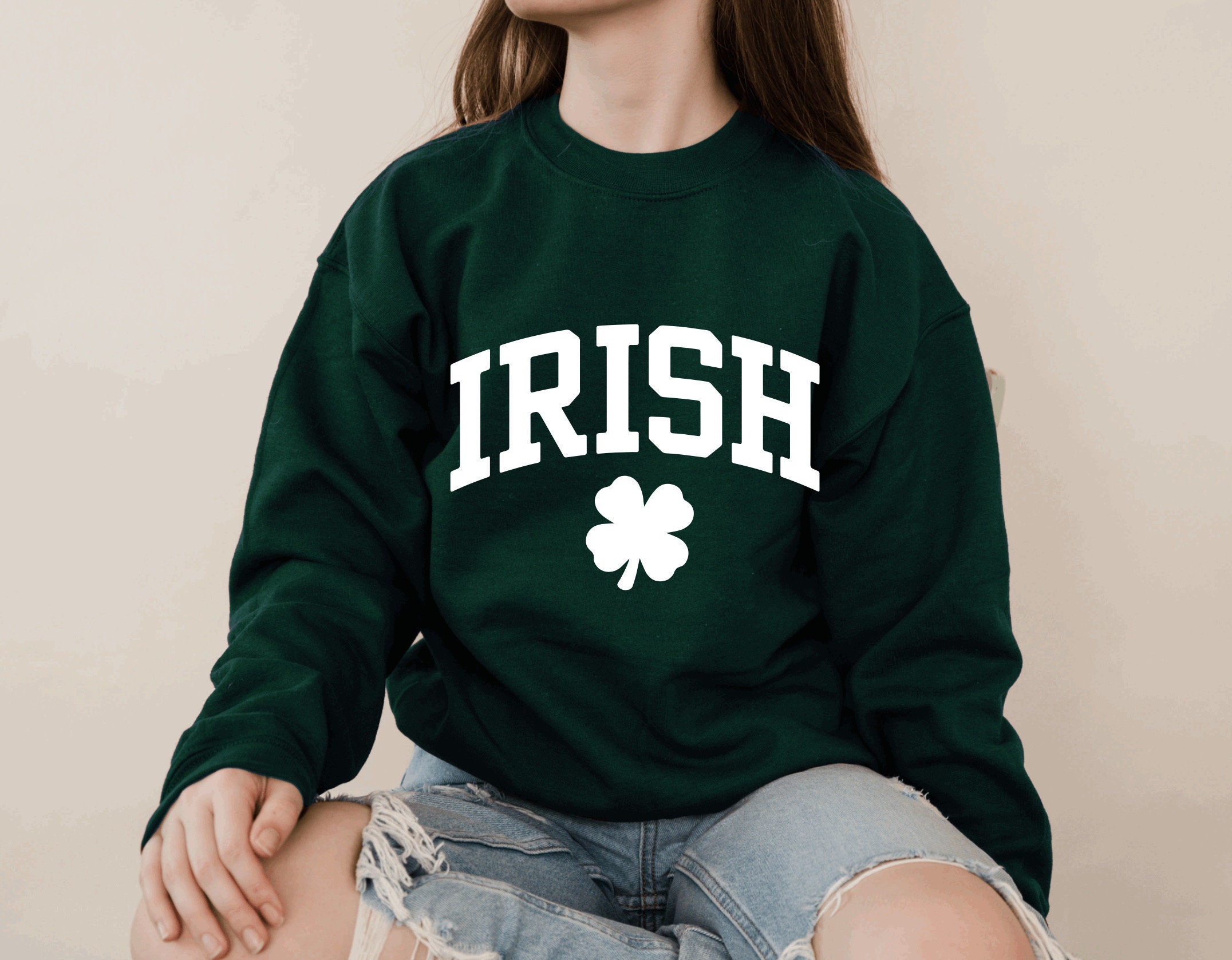 Irish Sweatshirt St. Patricks Day Sweatshirt Varsity - Etsy