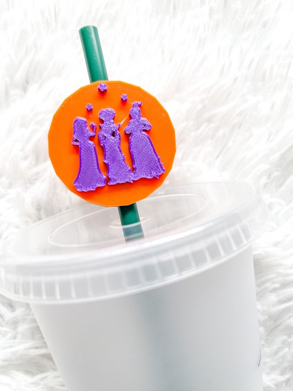 Straw Toppers 3D for Tumblers with Lids & Straws Handmade Disney