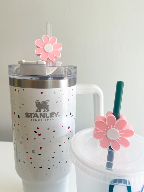 Spring Straw Topper, Flower Straw Topper, Summer Straw Topper, Summer Colors, Pastel, Baby Shower Favor, Stanley Cup Straw Topper 