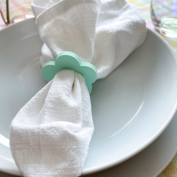 Spring Napkin Rings, Flower Napkin Rings, Easter Decor, Spring Decor, Floral Napkin Rings, Holiday Table, Summer Napkin Rings