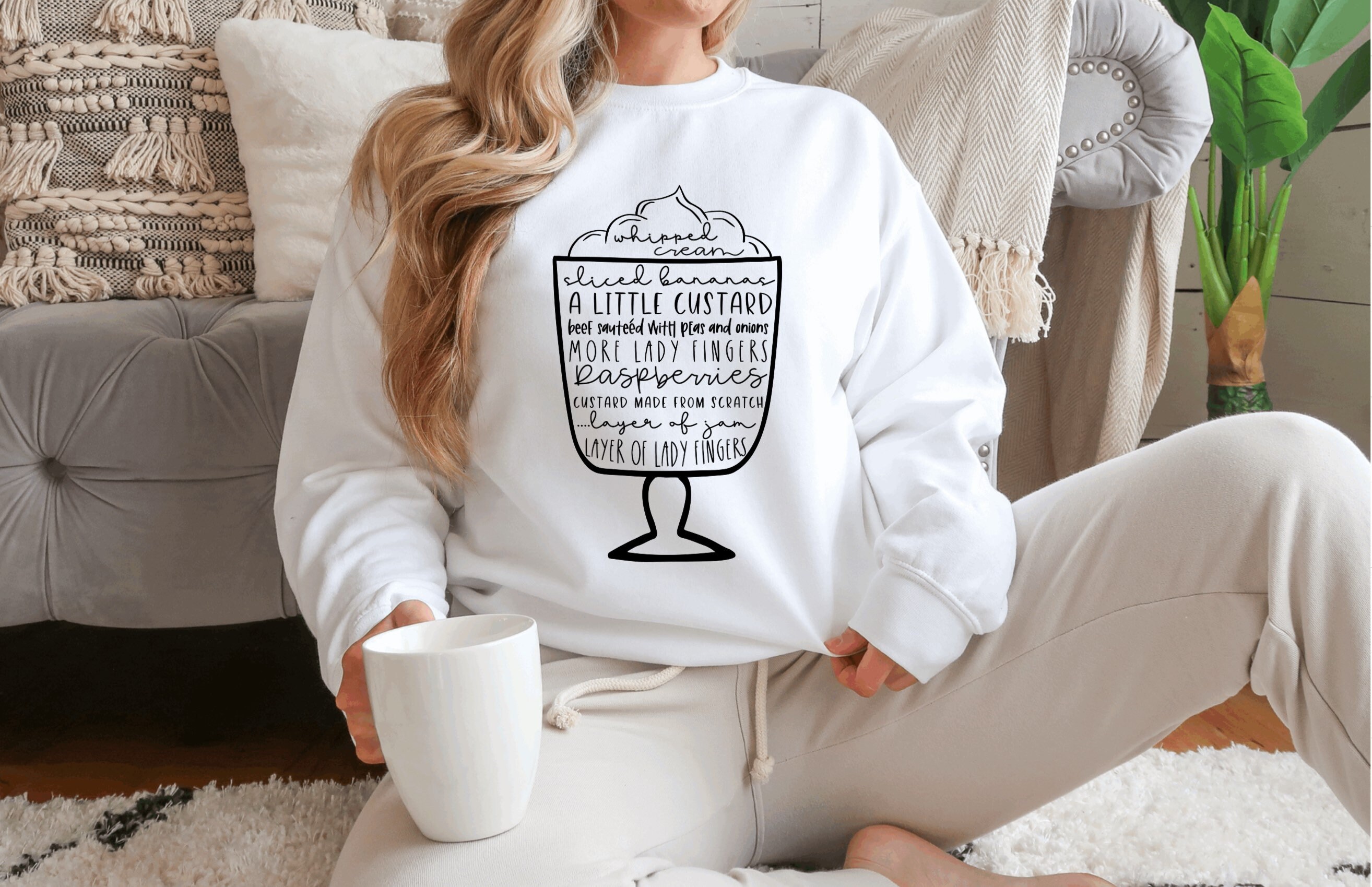 Ladyfingers jam online custard sweatshirt