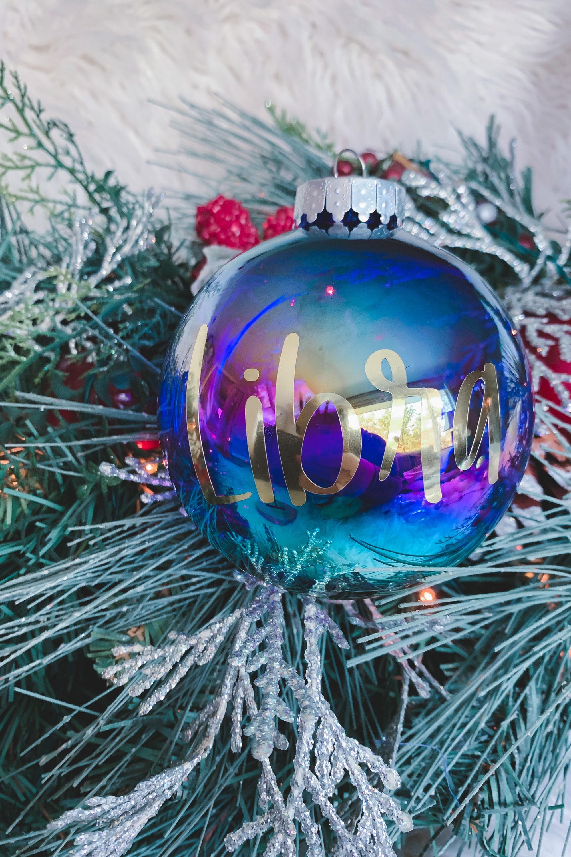 Zodiac Iridescent Ornaments Christmas Ornaments Zodiac Etsy