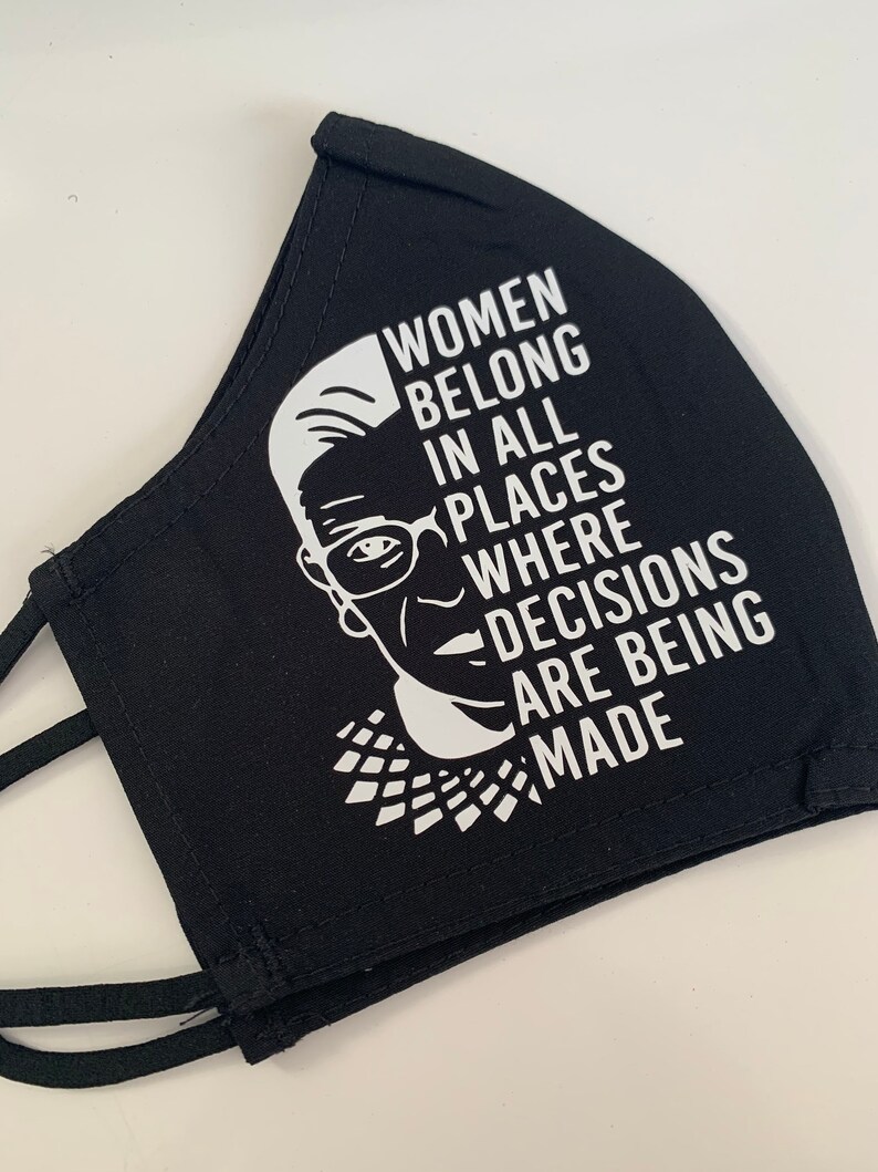RBG Face Mask History Face Mask Feminist Face Mask Etsy