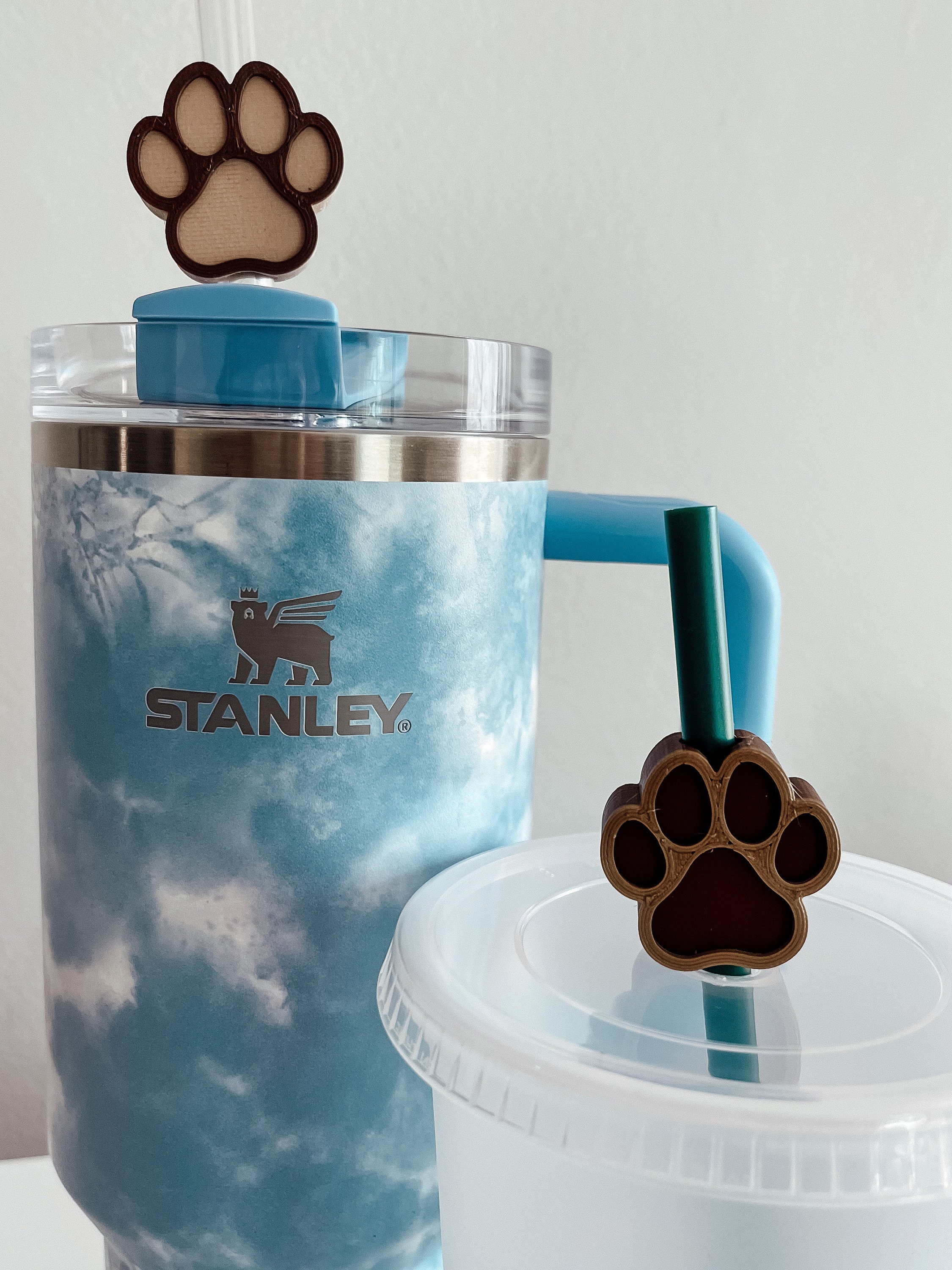 Paw Print Shaped Straw Topper Stanley Quencher Cloud Straw Cap Stanley  Strawtopper Stocking Stuffer Stanley Cup 40oz Tumbler Dog Lover 