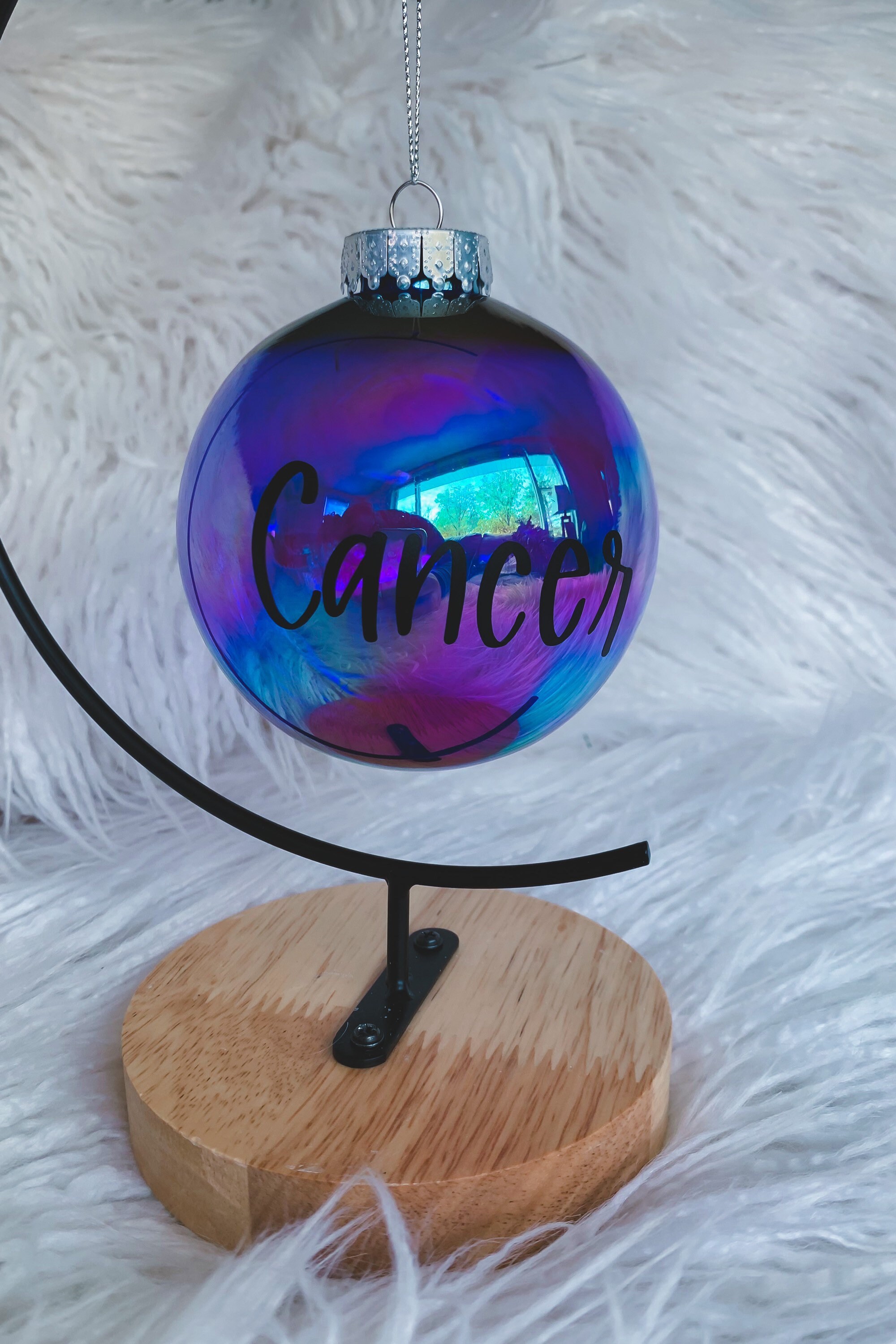 Zodiac Iridescent Ornaments Christmas Ornaments Zodiac Etsy