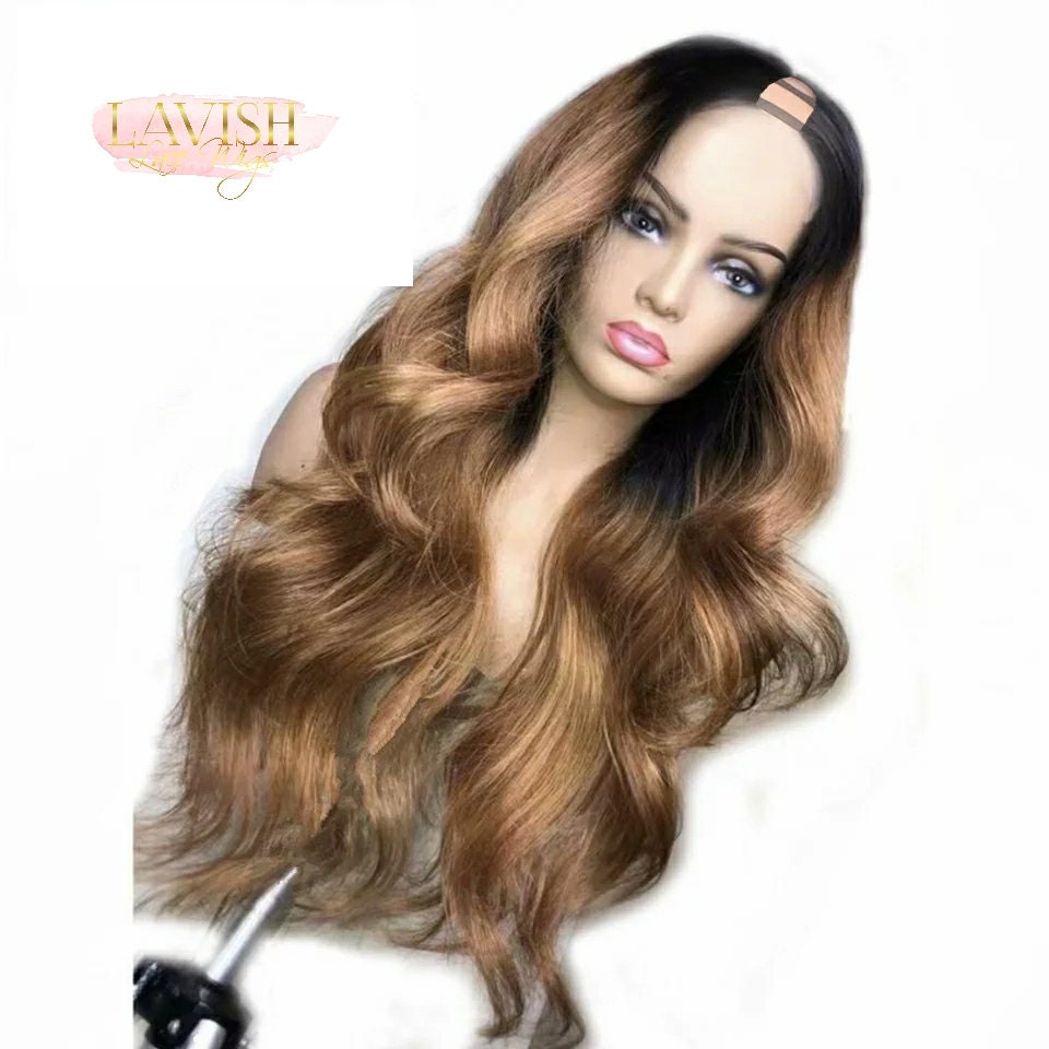 Ombre Honey Blonde Upart wig natural wave upart wigs human Etsy