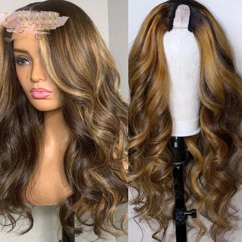 Honey Blonde Upart wig natural wave upart wigs human hair Etsy