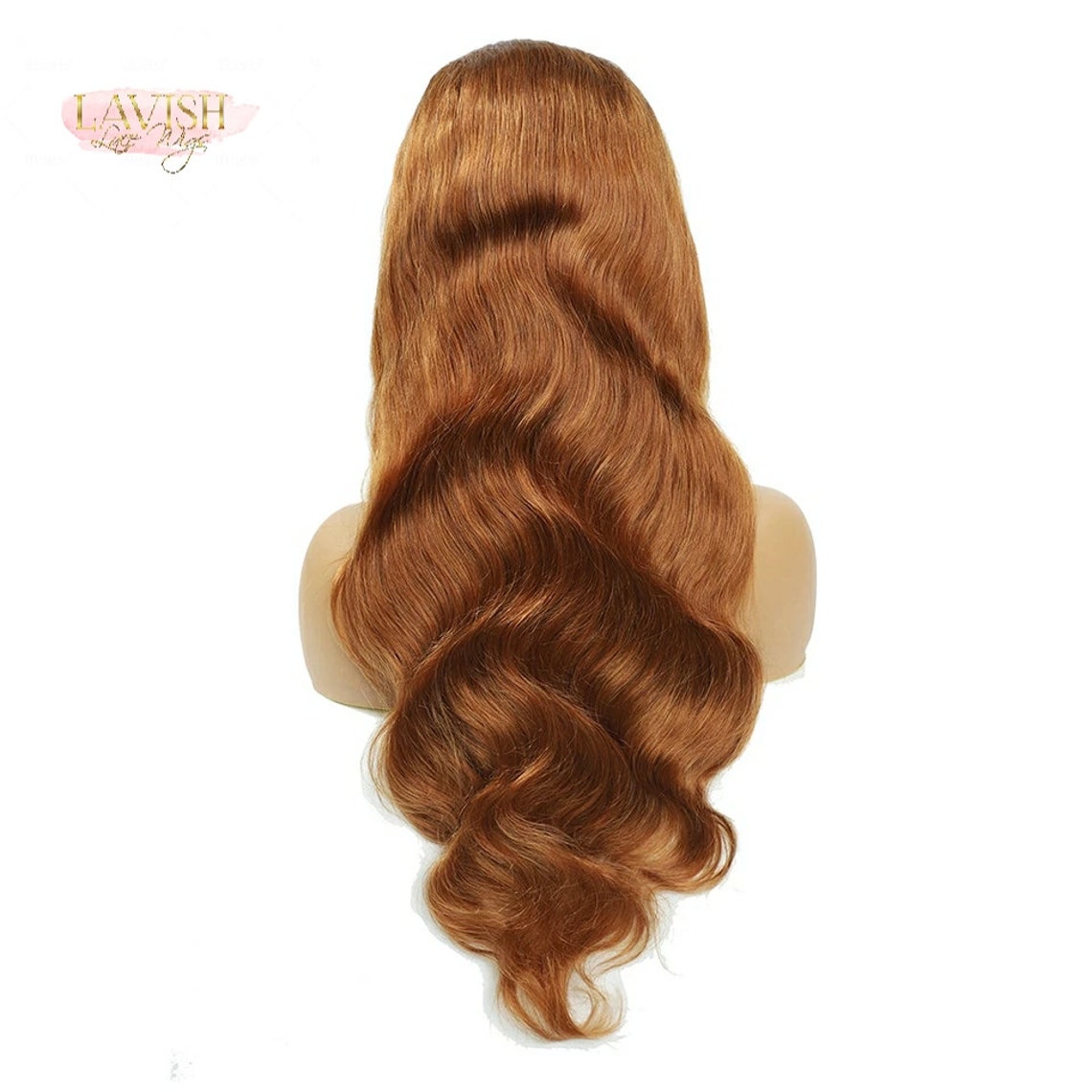 Lace front wig caramel brown handmade human hair wigs body Etsy