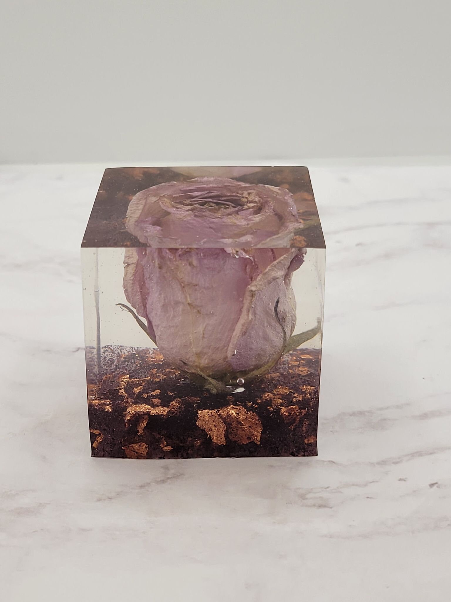 Flower Resin Cube Etsy