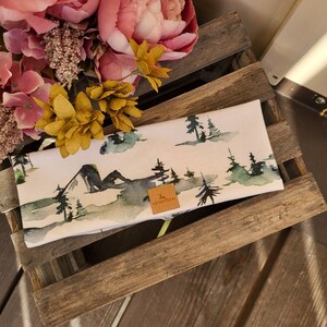 Children's headband headband mountain fabric mountain headband children white cream nature mountain mountains peak outdoor outdoor band knot headband image 6