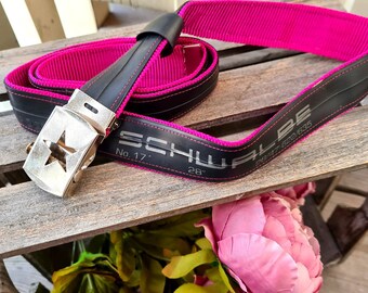 Belt Pink upcycle Bicycle Tube Recycled Bicycle Belt Belt Buckle Bike Gift Idea Outdoor Mountains Women's Belt Men's Belt