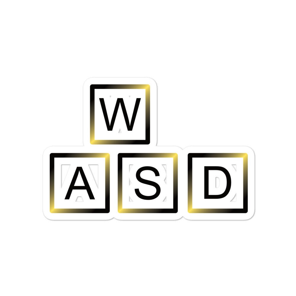 WASD Keys W A S D Keyboards Gaming Bubble-free Stickers - Etsy