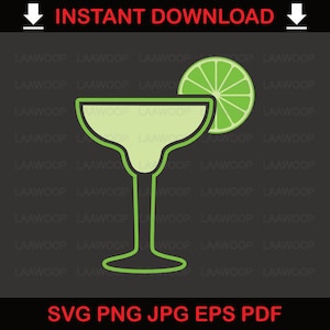Margarita Glass Lime – SVG PNG JPG Eps Pdf files