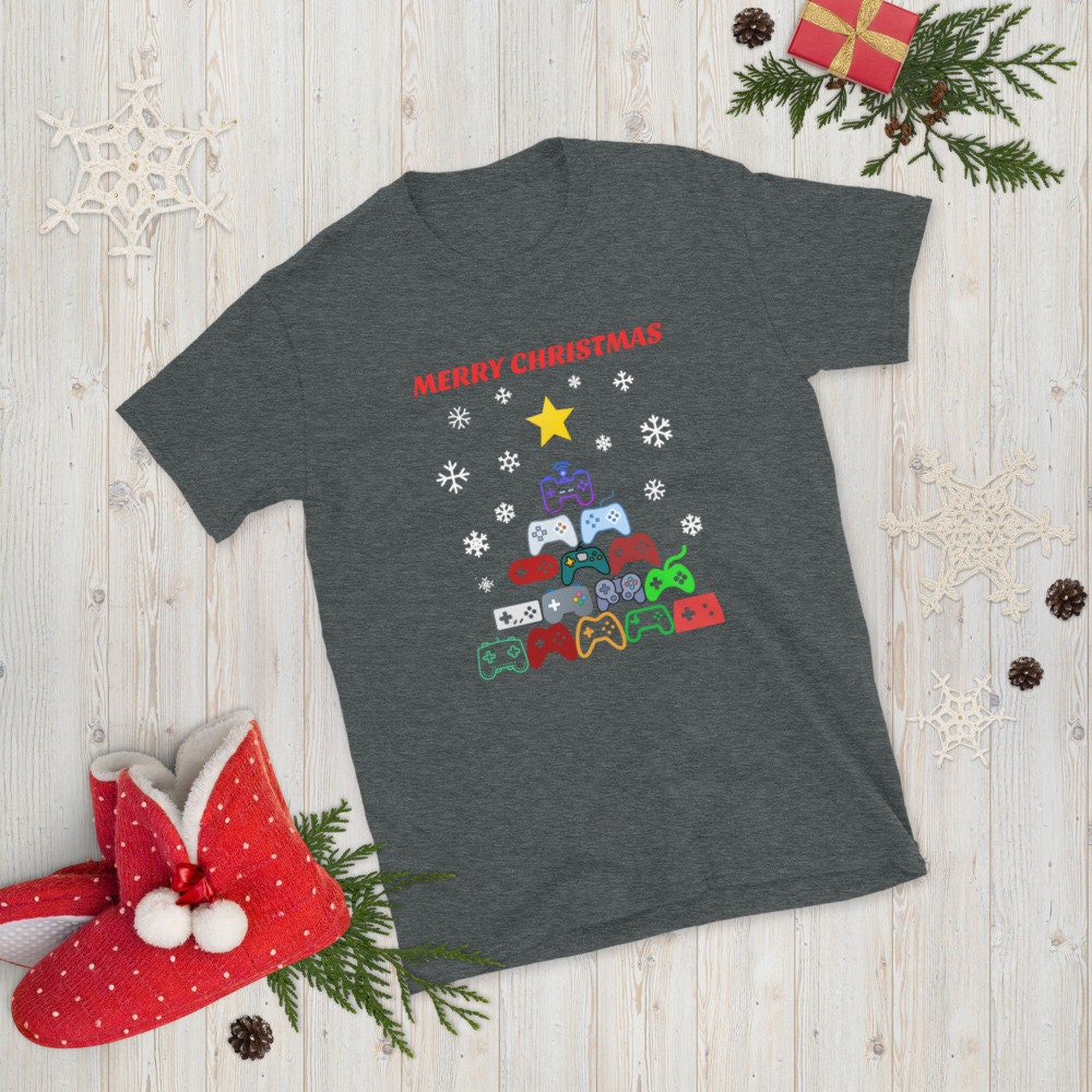 Merry Christmas Gamer Short-Sleeve Unisex T-Shirt | Etsy