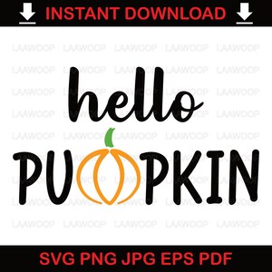 Hello Pumpkin - SVG PNG JPG Eps Pdf bestanden