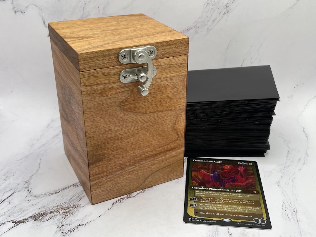 Handcrafted Butternut Wood Deck Box | Commander MTG - Etsy
