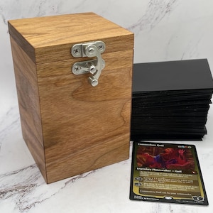 Wood Deck Box || Butternut Wood || Magic: the Gathering Commander Deck