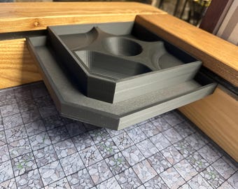 Wyrmwood-Kompatibles Ecktablett Würfel- & Komponententablett || Spieltisch Accessoire