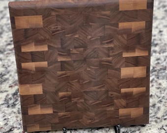 End Grain Walnut Butcher Block Cutting Board