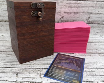 Commander Deck Box || Chechen Wood || Deck Box for Magic: the Gathering Commander 100 Sleeved Cards