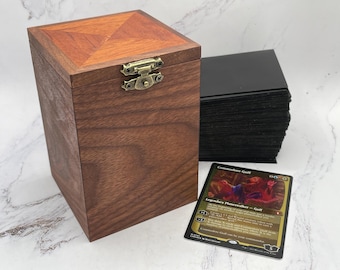Handgefertigte Kommandanten Deck Box aus Nussbaum | Magie: Die Zusammenkunft