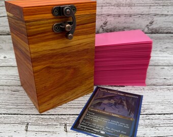 Canarywood Commander Deck Box | Antique Red Bronze Clasp