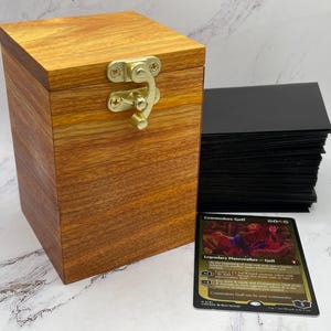Commander Deck Box || Canarywood Wood ||  Deck Box for Magic: the Gathering Commander 100 Sleeved Cards