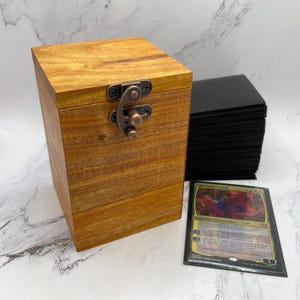 Commander Deck Box || Canarywood Wood ||  Deck Box for Magic: the Gathering Commander 100 Sleeved Cards