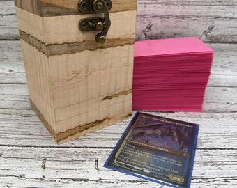 Wood Deck Box || Curly Ambrosia Maple || Magic: the Gathering Commander Deck